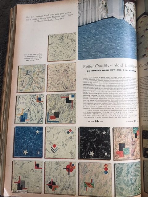 1942 1943 Fall & Winter Vintage Catalog Montgomery Ward featuring 1940s Linoleum Floor Designs