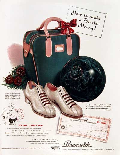 1951 Brunswick Bowling original vintage advertisement