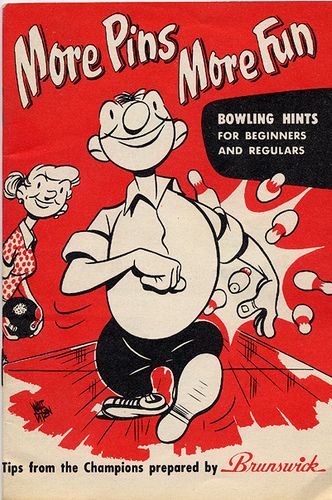 Brunswick Tips for Bowling, 1950's vintage bowling advertising