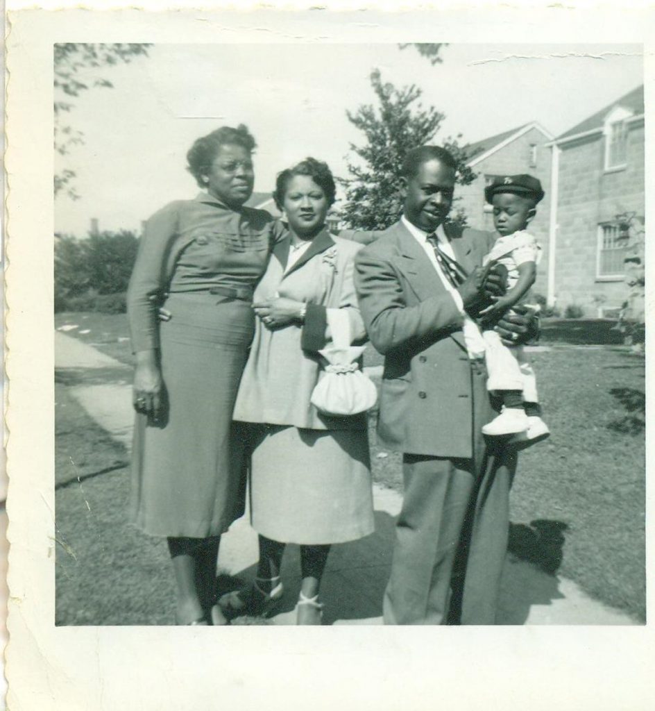 1950s African American photo of a family vintage photo