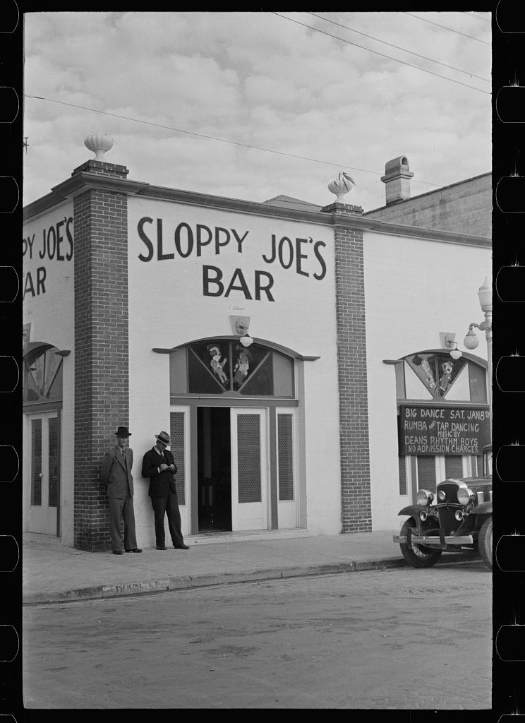 1930s Vintage Photo: January 1938 Sloppy Joe's Bar, Key West, Florida 