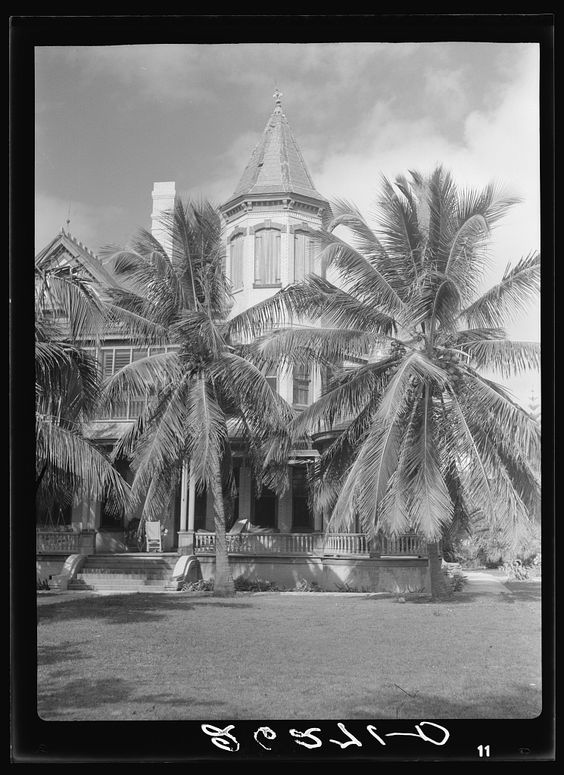 Vintage 1930s Photo of the Southern-most home in the United States. Key West, Florida - January 1938 