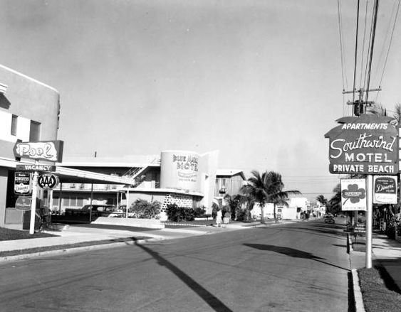 1960s Photo: Key West, the southernmost city in the United States, has many motels to accommodate tourists. Most of the motels are located on the atlantic side of the city.