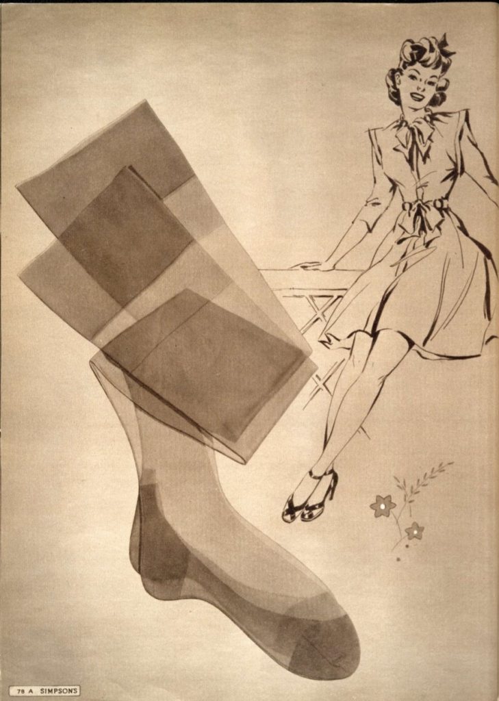 1945 Nylon Advertising as seen in a 1940s Simpson Vintage Catalog