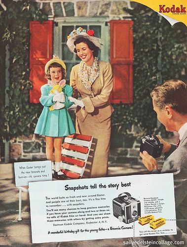 1950s Vintage Ad / 1950s Easter Advertising: Kodak Camera Ad 1950 Vintage Easter Advertising