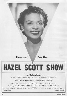 The Hazel Scott Show 1950s Vintage Advertising