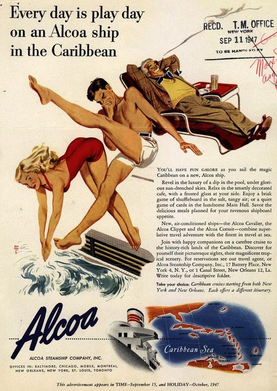 1947 vintage advertising for cruise ship 1940s travel vintage travel vintage advertising