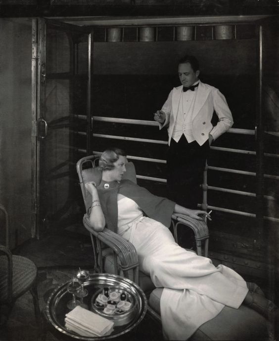 1930s Photo: All aboard! Edward Steichen captures cruise liner life on 'Lurline' in 1934.