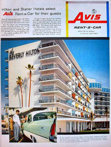 1950s AVIS Rent A Car vintage advertisement.