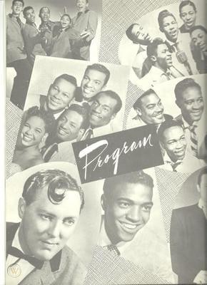 1956 Rock and roll show program of performers- 1950s music. 