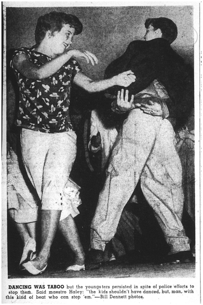 Young people dancing — despite police efforts to stop them — at Bill Haley and the Comets’ concert at Vancouver’s Kerrisdale Arena on June 27, 1956.