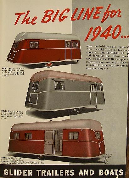 1940s Glider Trailer/ Caravan 1940s RV 1940s Vintage Ad