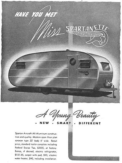 spartan vintage trailer advertising rv trailer