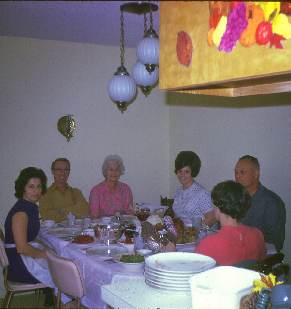 Thanksgiving dinner 1968 1960s fashions 1960s photo