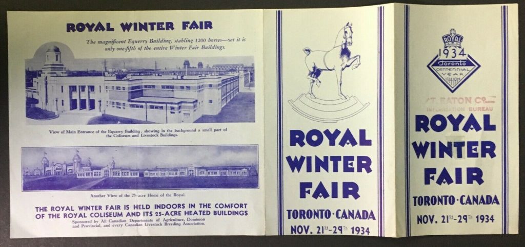 1934 Royal Winter Fair Vintage Program