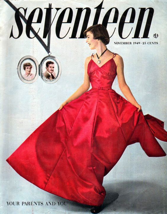 November 1949 - Seventeen Magazine -1940s Vintage Magazine Cover