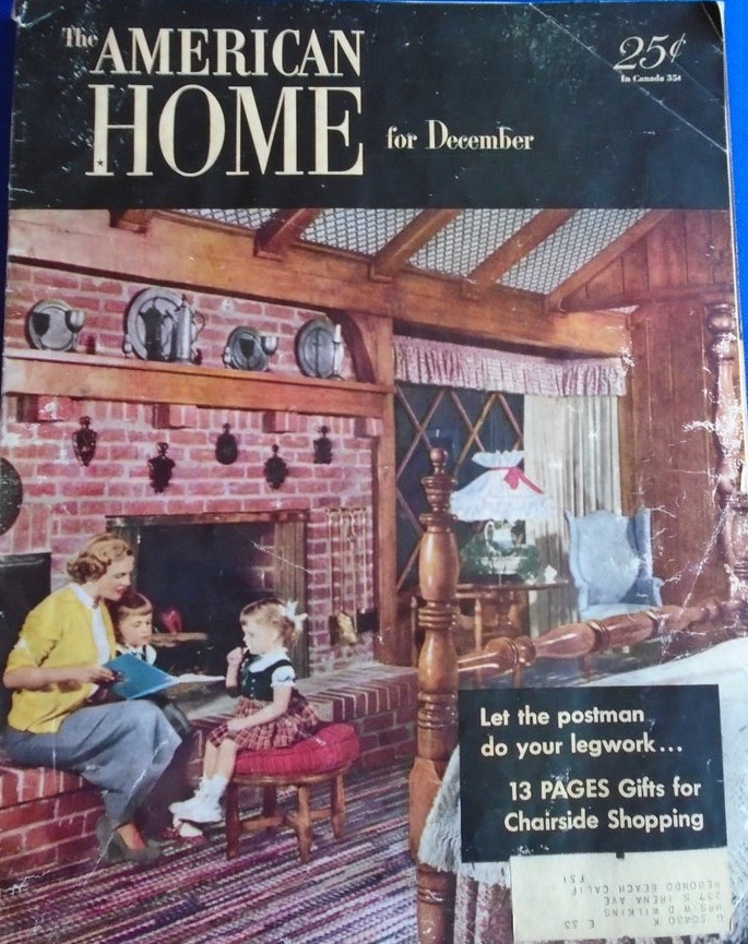 Vintage American Home December 1951 -1950s magazine cover