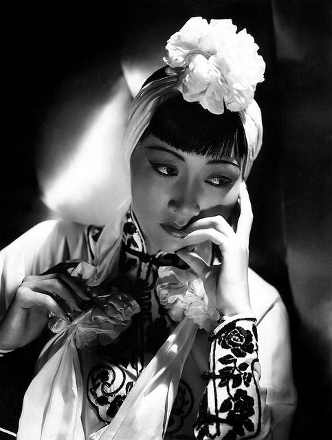 Vintage Photo of Anna May Wong - The First Asian American Movie Star in a stunning hair turban.