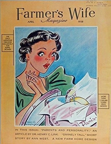 Farmer's Wife Magazine, April 1938.  The only magazine published exclusively for rural women.  1930s vintage magazine cover. 