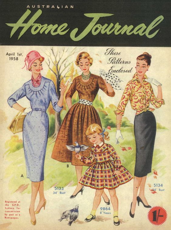 Australian Home Journal, April 1959. 1950s vintage magazine cover. 