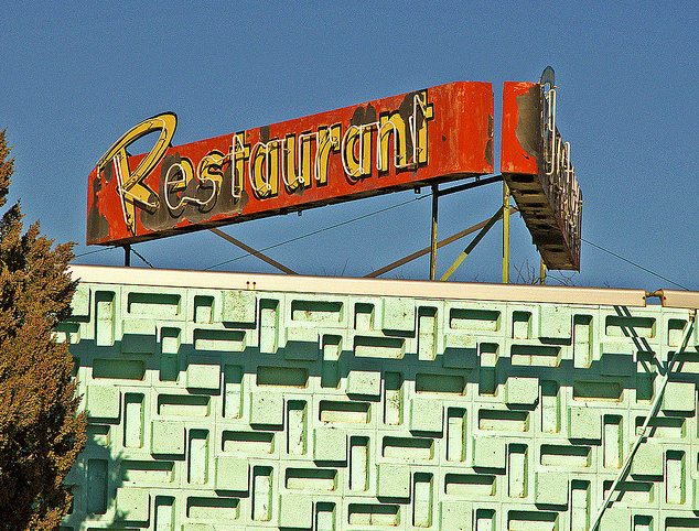 Restaurant & aqua bricks – Farmington, New Mexico USA