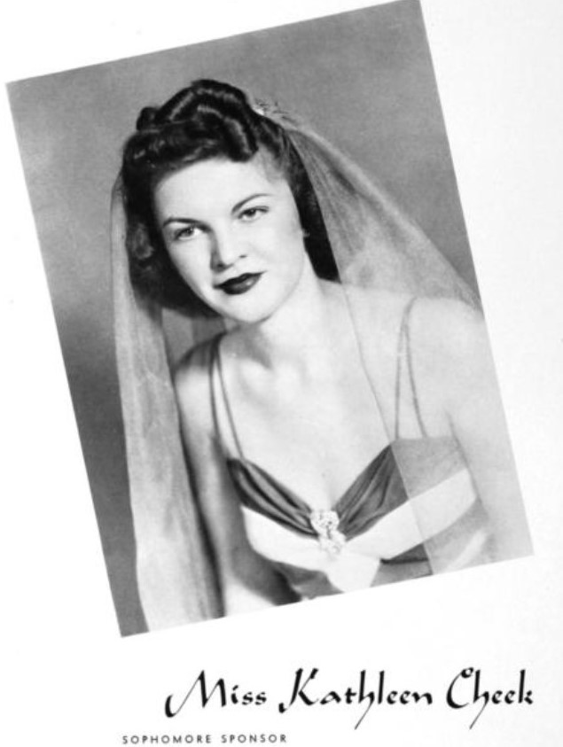 1940s Women's vintage hairstyle inspiration as seen in a 1940s yearbook