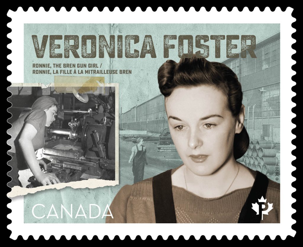 Canada Post Stamp: Veronica Foster-Ronnie the Bren Gun Girl