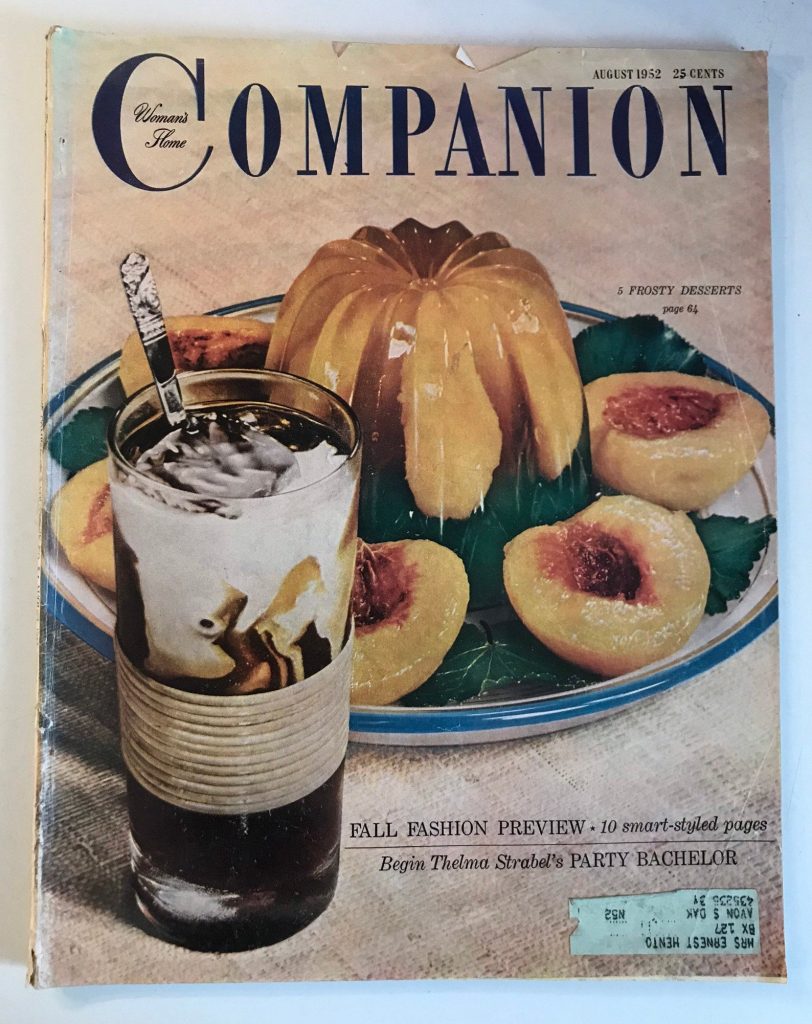 August 1952 Woman's Home Companion magazine featuring fruity 50s desserts and the Fall Fashion Preview (it's a good one!). 1950s vintage magazine. 