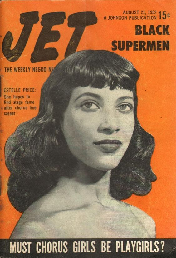 Jet Magazine August 21st, 1952 featuring Etelle Price on the cover. Magazine for Black Men and Women. 1950s vintage magazine cover. 