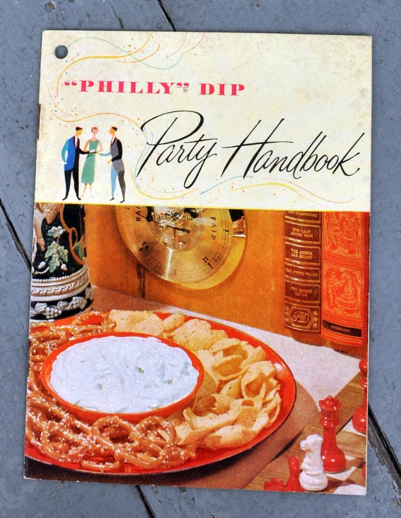 Vintage 1950s Cream Cheese Cookbook - ""Philly" Dip Party Handbook" - Dips, Sauces, Party Food