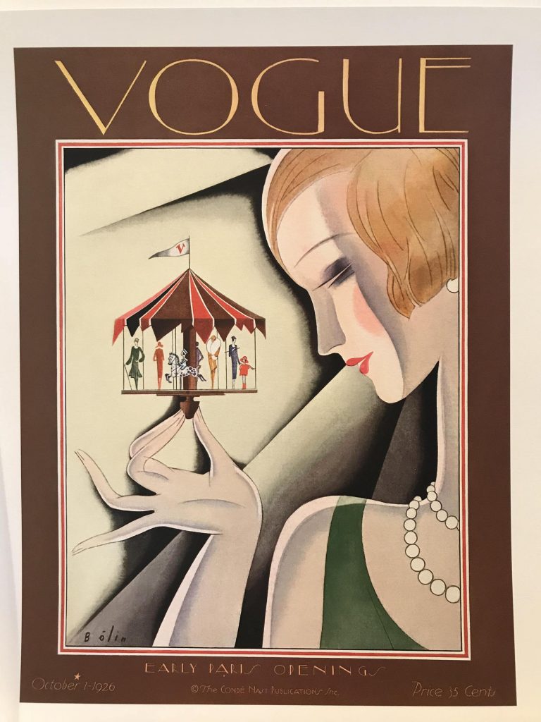 1920s Vintage Magazine Cover for the Month of October: Vogue Cover October 1, 1926 Production Giclee Print, Titled “Early Paris Opening”