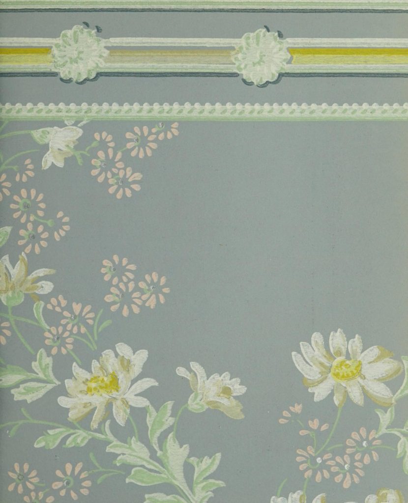 1940s Vintage Wallpaper pattern-floral pattern