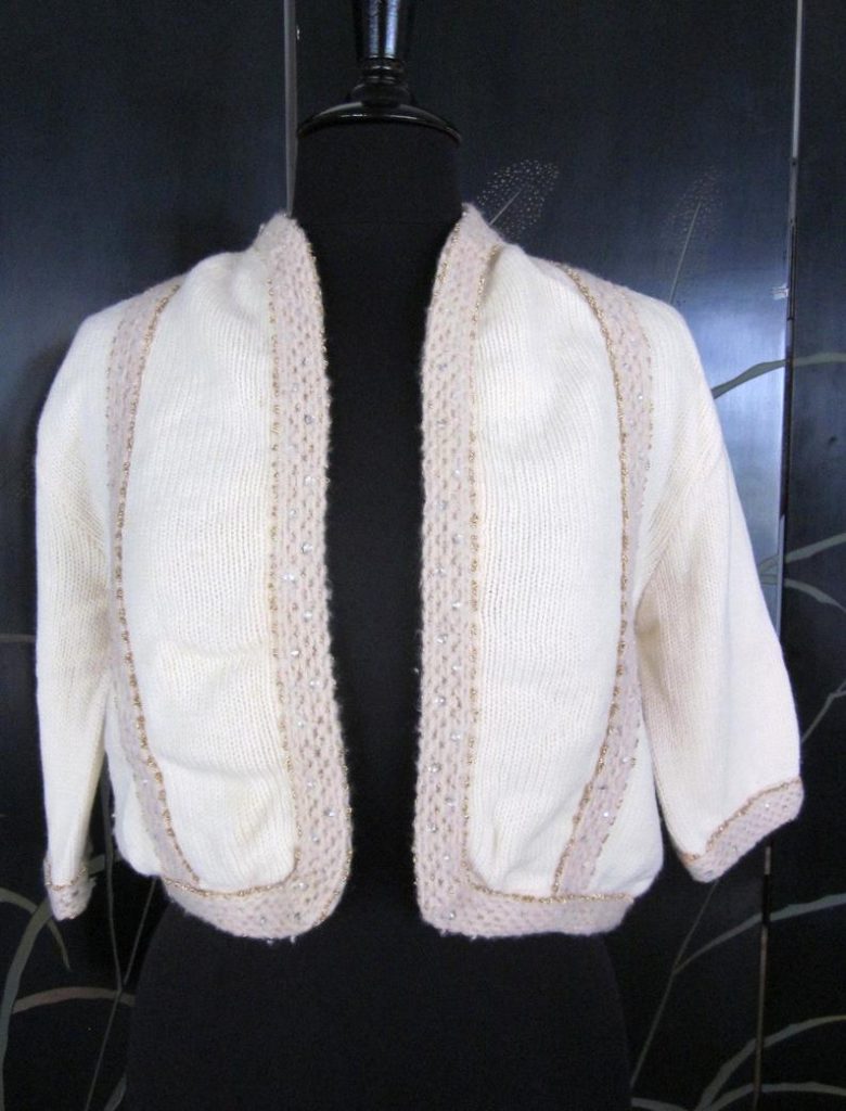 1950s vintage womens sweater/ cardigan by Ethel of Beverly Hills