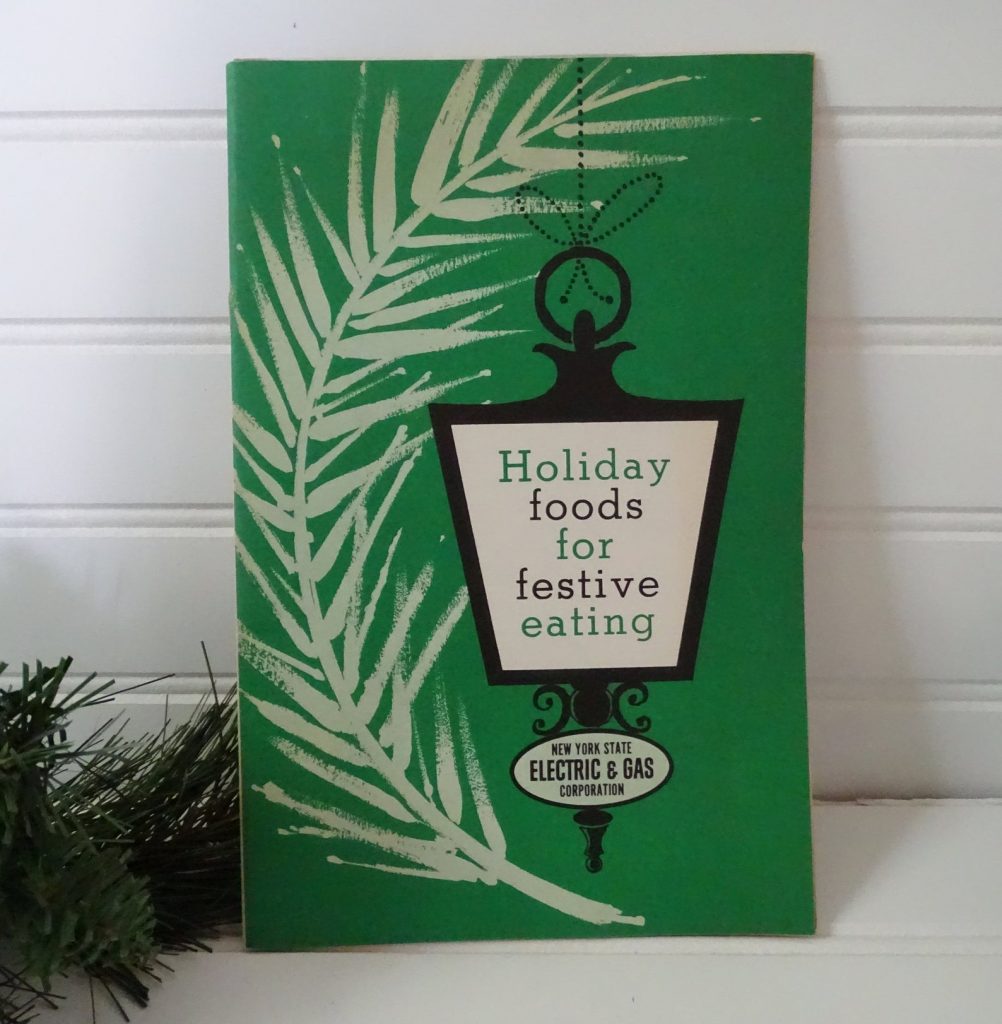 Vintage Holiday Recipe Booklet, 1950's Festive Holiday Recipes, Christmas Lights Ideas, New York Utility Give Away, Main Dishes to Desserts