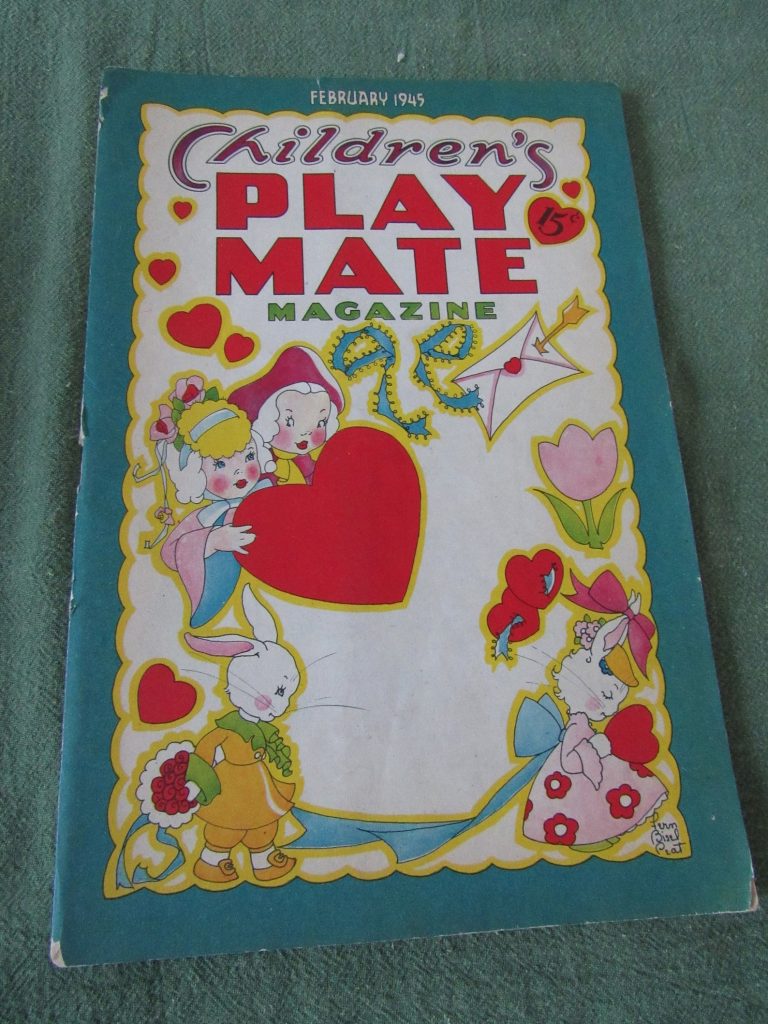 This copy of Children's Play Mate Magazine was published in February 1945.