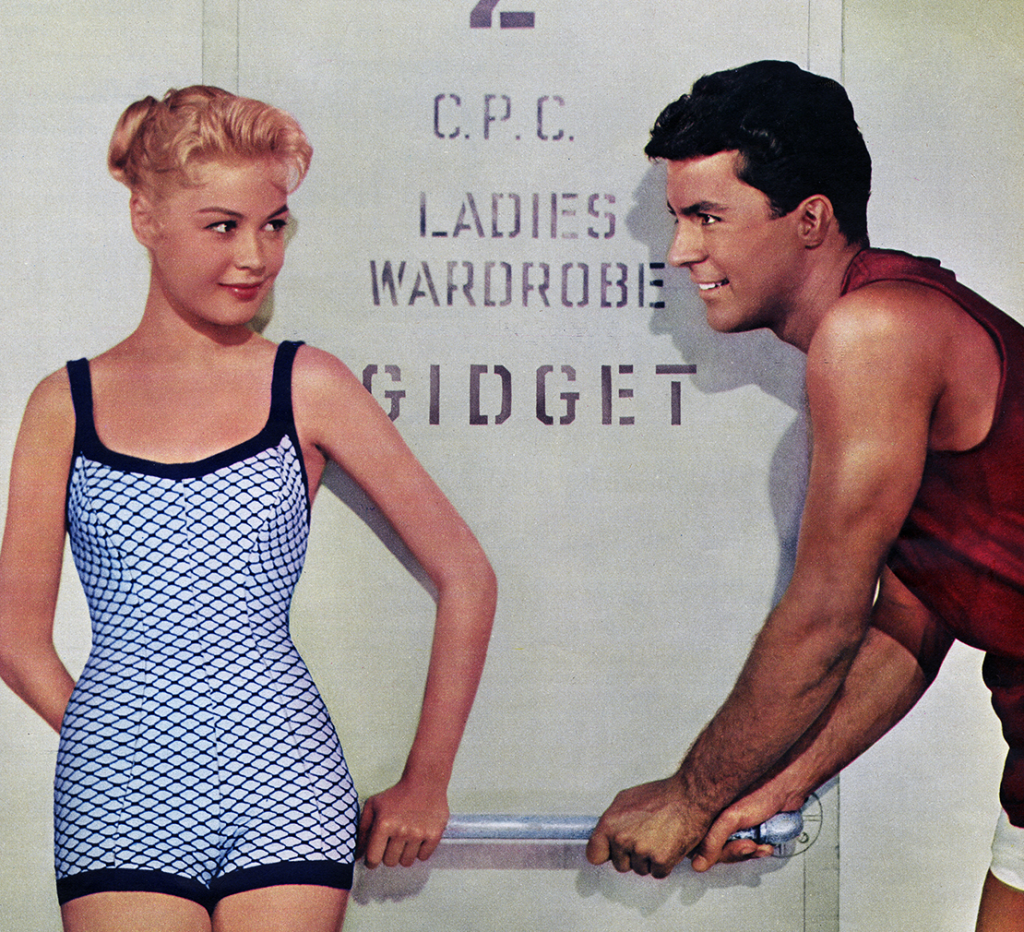 Gidget" (1959) Sandra Dee with James Darren in Rose Marie Reid Swimsuit