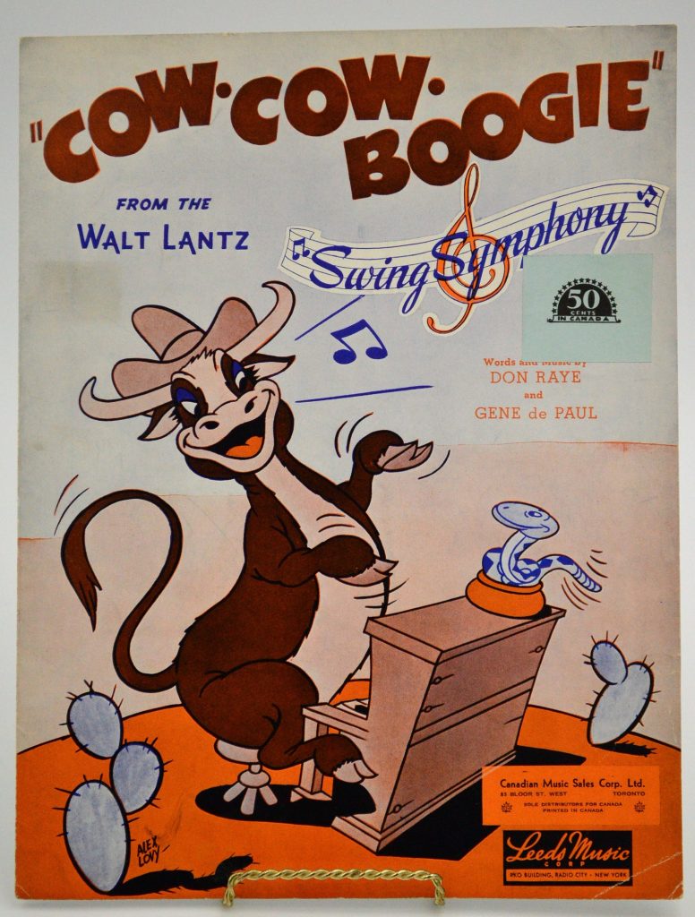 1942 Sheet Music "Cow Cow Boogie" From the Waltz Lantz Swing Symphony