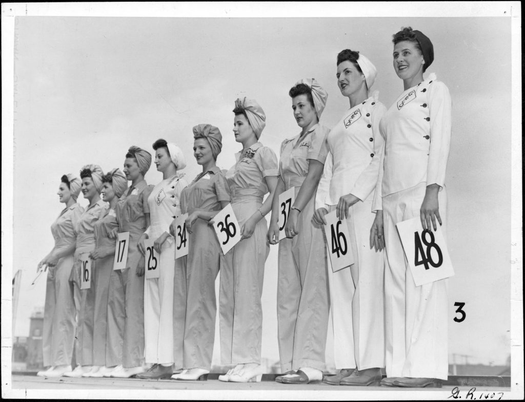 1940s Vintage Photo of the Miss War Worker Contest in Toronto, Canada