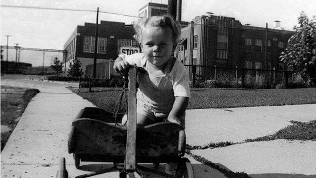 John Baycroft drives his wagon southbound onThird Street in New Toronto in the late 1940s. Behind him is the 1931 Campbell’s Soup plant at 60 Birmingham Street, which still operates there today. - Courtesy/John Baycroft