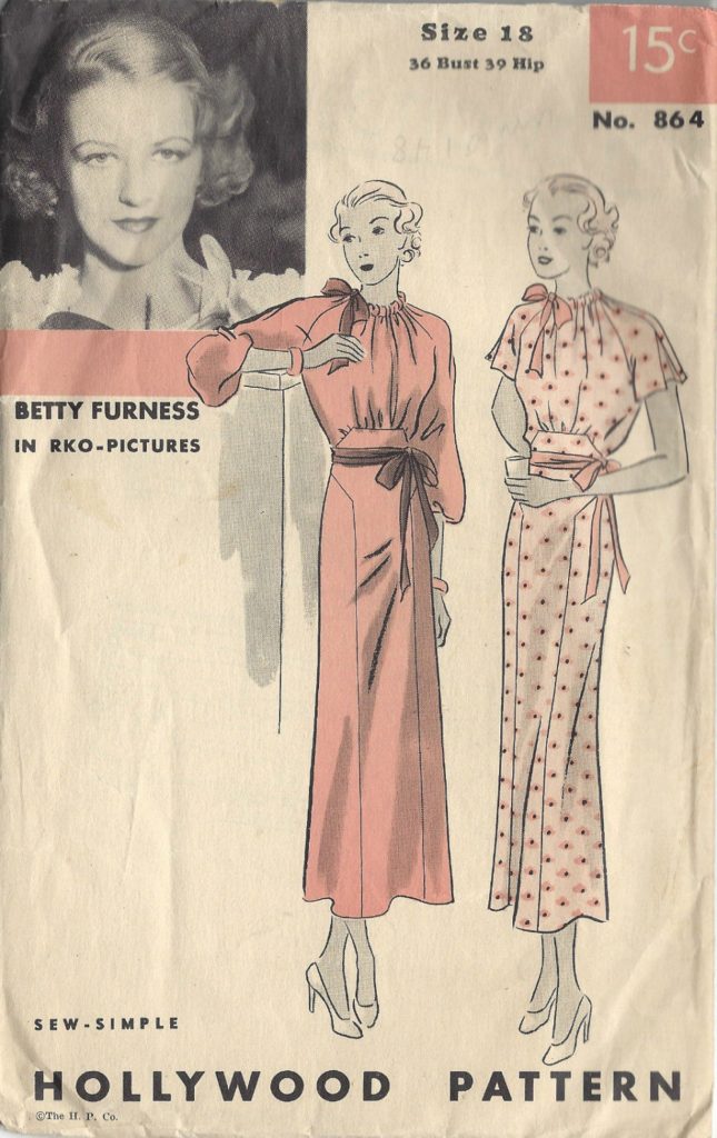 1930s Vintage Sewing Pattern for 1930s dresses featuring Betty Furness on this Hollywood Pattern. ==> See more 1930s / 1940s Movie Stars & Fashions of Hollywood Patterns at the Vintage Inn Blog