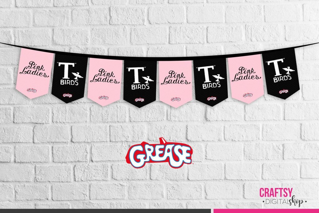 Grease Themed Party Banner for your 1950s party