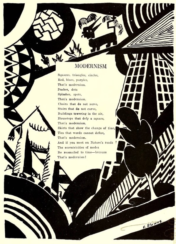 a poem on modernism as seen in a vintage 1930s yearbook from St. Mary's School North Carolina