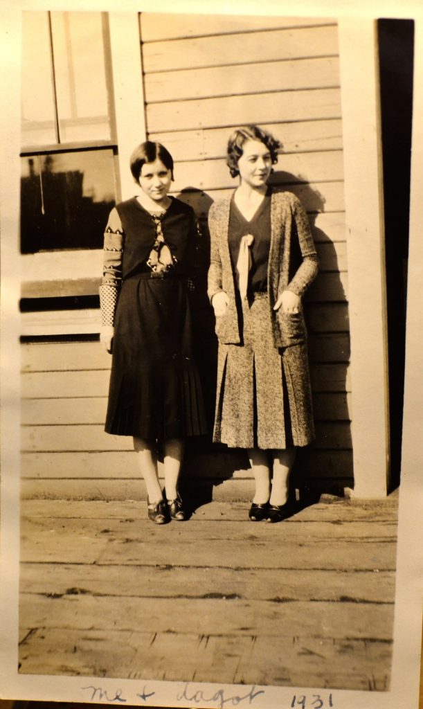 Photograph Womens Fashion Snapshot - 1931 fashion photo - photo of 2 young women in 1930s outfits