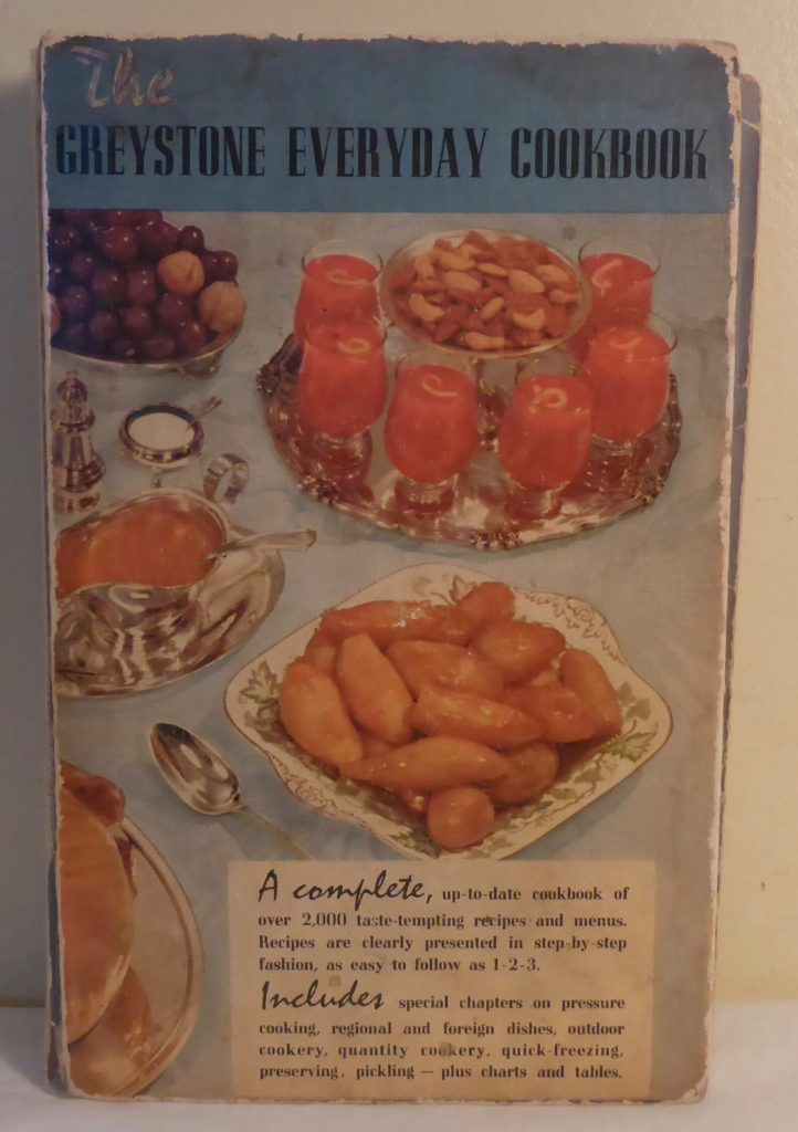 1950's Cookbook titled The Greystone Everyday Cookbook by Agnes Murphy
