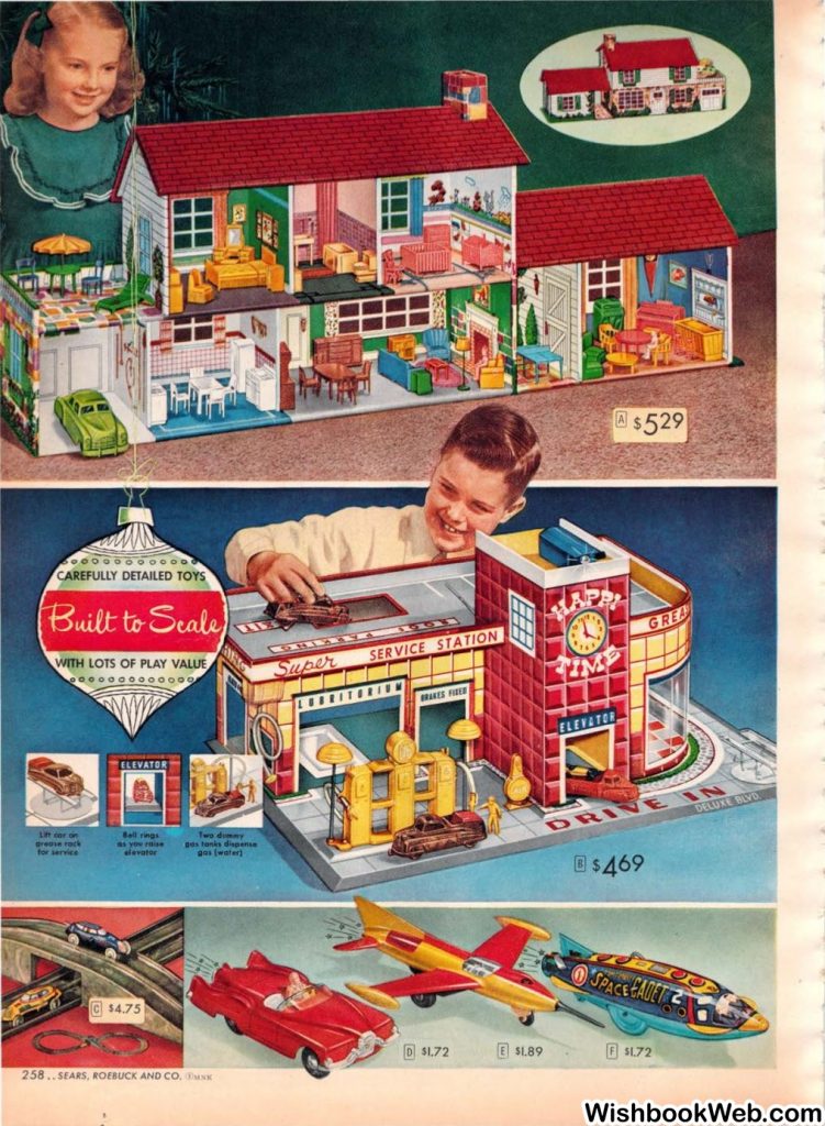 1950s Childrens Toys as seen in a 1950s Sears Christmas Catalog