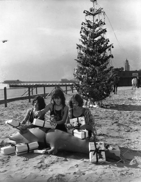 Christmas on a Southern California Beach in the 1930s