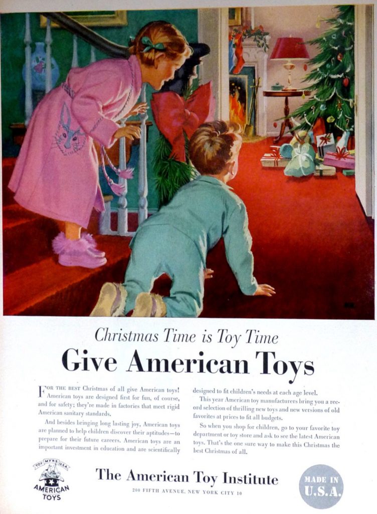 Vintage 1946 American Toy Institute Print Ad