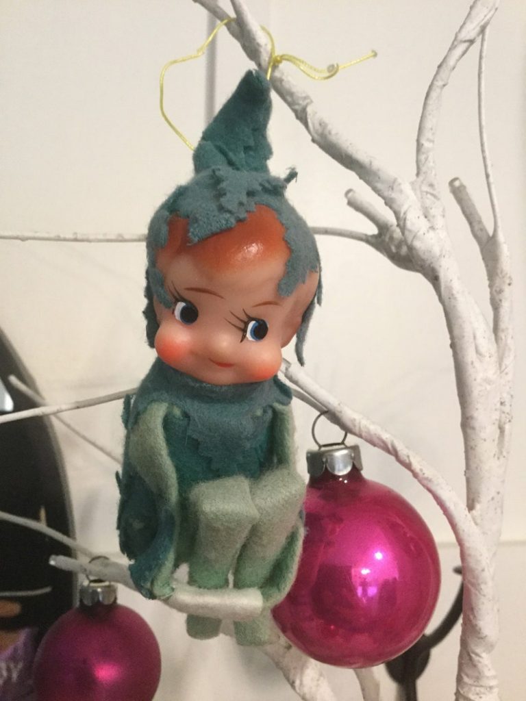 Rare Vintage Christmas Elf Ornament 1950s Vintage Christmas