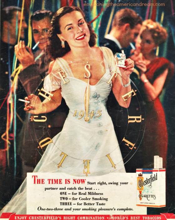 Vintage advertisement Jan. 1945 Chesterfield Cigarettes