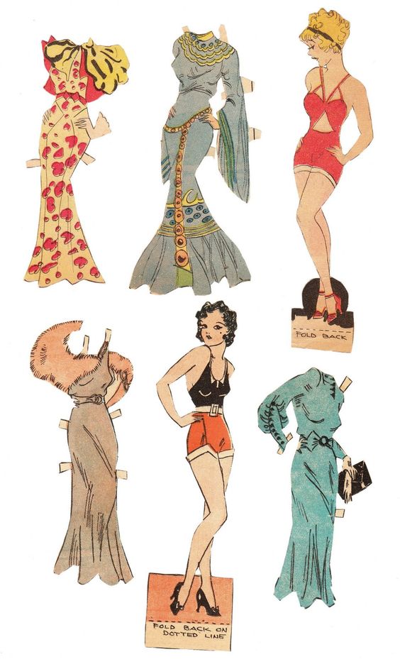 1930s Fashion-Tillie the Toiler paper dolls.